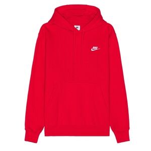 Nike Club Fleece Pullover Hoodie in University Red Size Small NWT